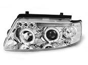 Paire de feux phares VW Passat B5 3B 96-00 angel eyes monobloc chrome