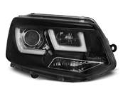 Paire de feux phares VW T5 de 2010 a 2015 U-Type DRL led noir