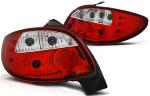 Paire de feux arriere Peugeot 206 98-06 rouge blanc