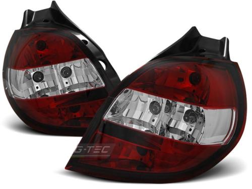 Paire de feux arriere Renault Clio 3 05-09 rouge blanc