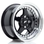 Jante JR Wheels JR6 15x8 ET25 - 4x100 - Gloss black Machined lip