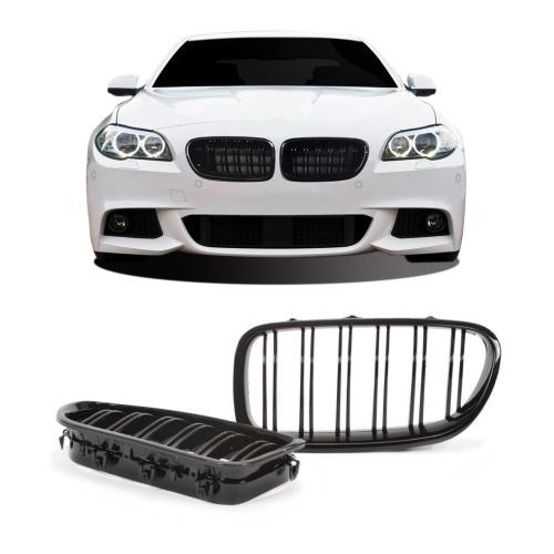 Calandre avant ABS BMW Serie 5 F10 / F11 de 2010 a 2015 Noir, sans embleme