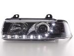 Paire de feux phares Daylight Led BMW serie 3 Cab E36 92-98 Chrome