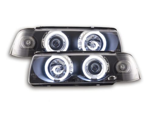 Paire de feux phares Angel Eyes CCFL BMW Serie 3 E36 Cabriolet 92-98 Noir