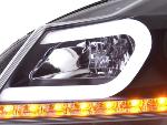 Paire de feux phares Daylight Led Mercedes Classe C W204 11-14 Noir