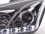 Paire de feux phares Daylight Led DRL Ford Focus 2 C307 de 05-08 Chrome