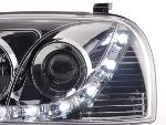 Paire de feux phares Daylight led DRL VW Golf 3 de 1991 a 1997 chrome