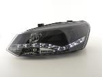 Paire de feux phares Daylight led VW Polo 6R de 10-14 Noir