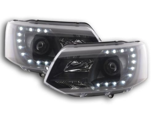 Paire de feux phares Daylight led DRL VW Bus T5 09-15 Noir