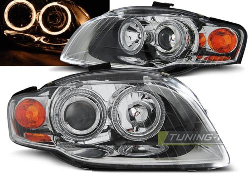 Paire de feux phares Audi A4 B7 04-08 angel eyes chrome