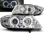 Paire de feux phares BMW serie 3 E90 / E91 05-08 angel eyes CCFL chrome