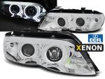 Paire de feux phares BMW X5 E53 03-06 angel eyes CCFL Xenon Chrome