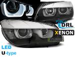 Paire de feux phares BMW X1 E84 12-14 Xenon led DRL noir