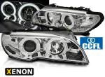 Paire de phares BMW serie 3 E46 Coupe 03-06 angel eyes CCFL xenon chrome