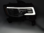 Paire de feux phares Jeep Grand Cherokee de 2016 a 2021 Tube Light Noir