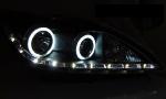 Paire de feux phares Ford Focus de 2008 a 2010 Angel Eyes CCFL noir