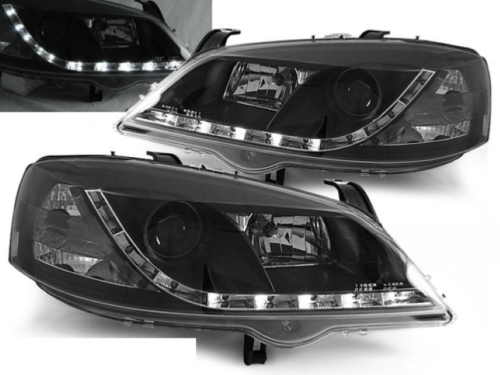 Paire de feux phares Opel Astra G 97-04 Daylight led noir