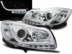 Paire de feux phares Opel Insignia de 2008 a 2012 Tube Light Led DRL chrome