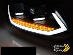 Paire de feux phares VW Touran 2 de 2010 a 2015 LED DRL LTI Noir