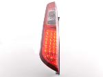 Paire de feux arrire Ford Focus 2 5 portes 04-07 Rouge Chrome Led