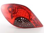 Paire feux arrire Peugeot 207 de 2006 a 2009 Rouge Fume Led