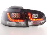 Paire de feux arrire VW Volkswagen Golf 6 2008 a 2012 Noir Led