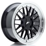 Jante JR Wheels JR23 18x8 ET20-42- 4 trous sur mesure- Gloss Black w/ Machined Lip