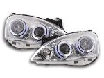 Paire de feux phares Angel Eyes Opel Corsa C de 01-06 chrome