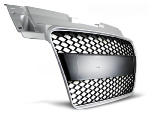 Grille de calandre pour Audi TT 8J de 2006 a 2014 Argent noir Sport Style