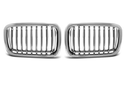 Paire de grilles de calandre en ABS BMW serie 3 E36 de 12/1990 a 09/1996 Chrome