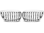 Paire grilles de calandre BMW serie 1 E87/E81 04-07 chrome