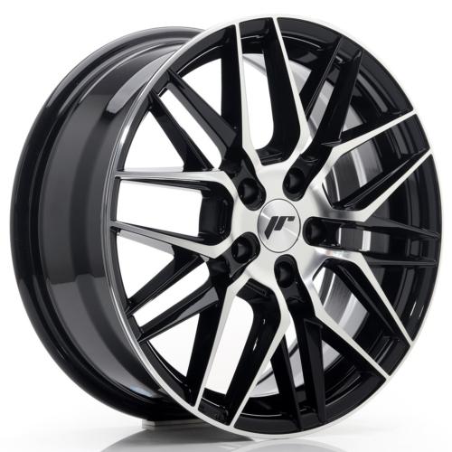 Jante JR Wheels JR28 17x7 ET35 5x100 Glossy Black Machined Face