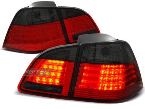 Paire de feux arriere BMW serie 5 E61 Break 04-07 LED rouge fume