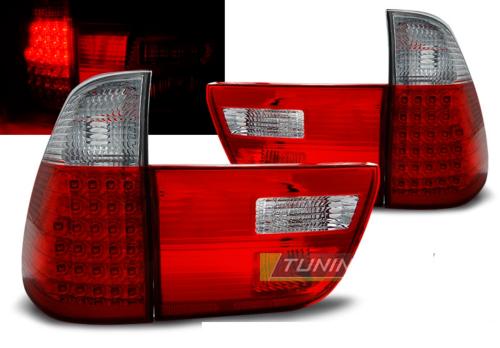 Paire de feux arriere BMW X5 E53 99-06 LED rouge blanc