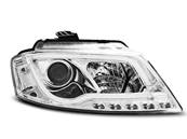 Paire de feux phares Audi A3 8P 08-12 chrome LTI DRL