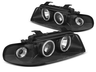 Paire de feux phares Audi A4 94-98 angel eyes CCFL noir