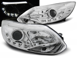 Paire de feux phares Ford Focus de 2011 a 2014 Daylight led LTI chrome