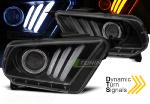 Paire de feux phares Ford Mustang 10-13 LED LTI noir