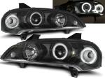 Paire de feux phares Opel Tigra 94-00 angel eyes noir