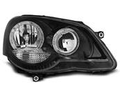 Paire de feux phares VW Polo 9N3 05-09 angel eyes noir