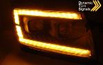 Paire de feux phares Daylight FULL LED DRL LTI VW Crafter de 17-21 Noir