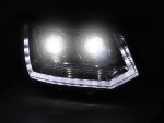 Paire de feux phares VW T5 10-15 FULL LED LTI DRL Dyn Chrome