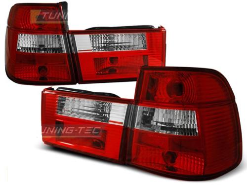 Paire de feux arriere BMW serie 5 E34 Berline 91-96 rouge blanc