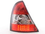 Paire de feux arrière Renault Clio B 1998 a 2001 Rouge Chrome Led