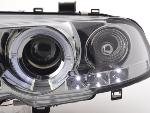 Paire de feux phares Angel Eyes BMW serie 3 E46 Coupe 98-02 chrome