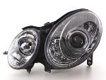 Paire de feux phares Daylight led Mercedes Classe E W211 02-06 Chrome