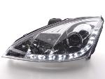 Paire de feux phares Daylight Led DRL Ford Focus 1 C170 de 1998 a 2001 chrome