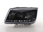 Paire de feux phares Daylight led DRL VW Bora de 1998 a 2005 Noir