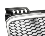 Grille de calandre pour Audi A4 B7 2004 a 2008 look Sport argent noir