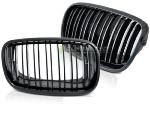 Paire grilles calandre BMW X5 E70 08-13 Look Sport Noir glossy